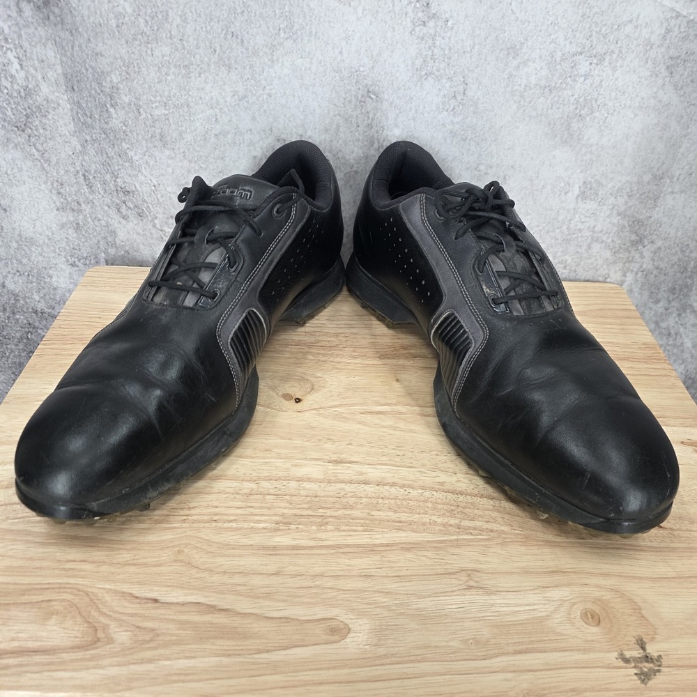 Nike Zoom Trophy Golf Shoes Mens 14 Black Metallic Leather Sneakers 483246-001 - Picture 4 of 11